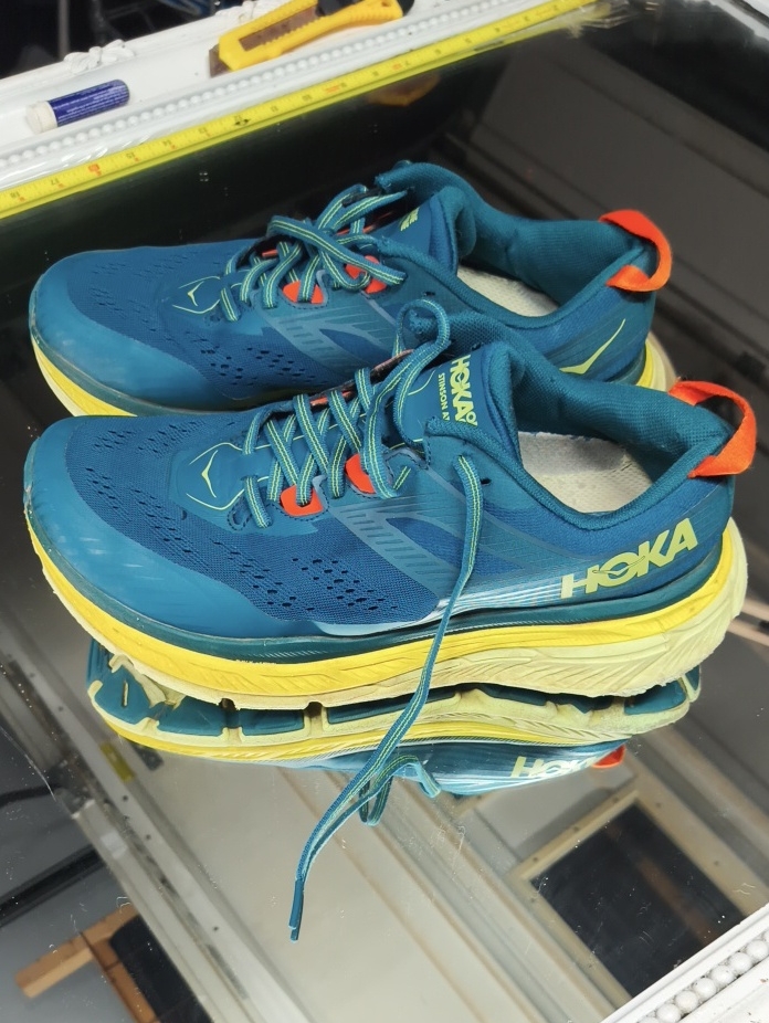 Hoka Mens 10 Stinson Atr Teal & Yellow Women's Running Shoes Orange Accents